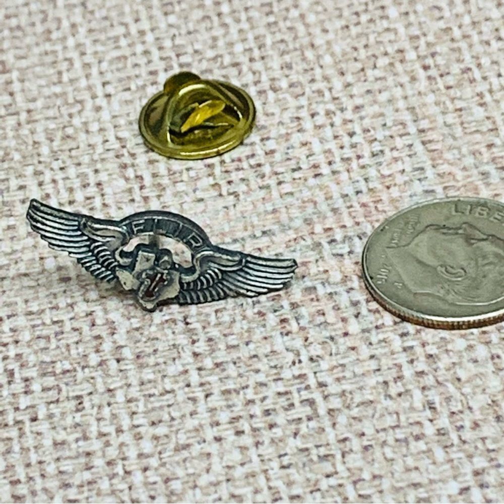 Sterling Silver Texas Instruments FLIR Program Straight Back Pin‎
